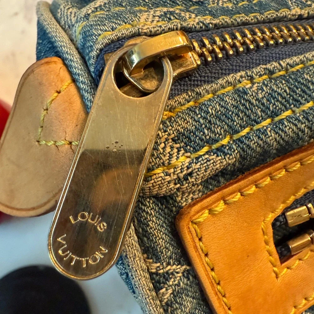 AUTH Louis Vuitton Denim NEO SPEEDY handbag - Picture 10 of 16